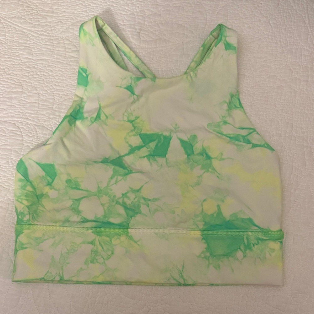 Lululemon Energy Bra High Neck Long Line Shibori